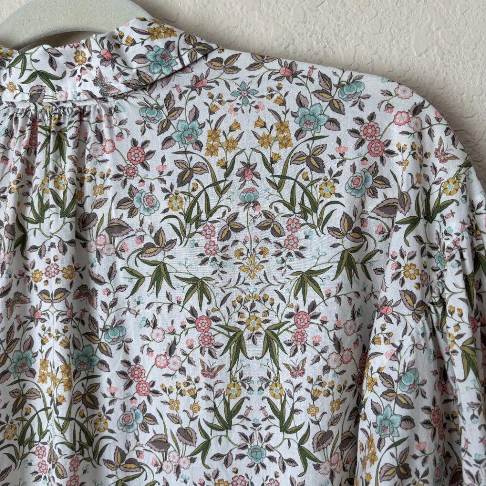 J. Crew Puff-Sleeve Mini Shirt-Dress in Liberty® Tapestry Floral - Picture 12 of 12